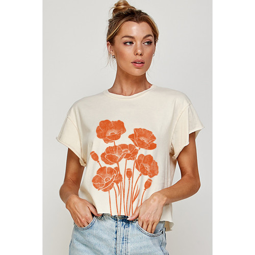 Cali Poppy Tee