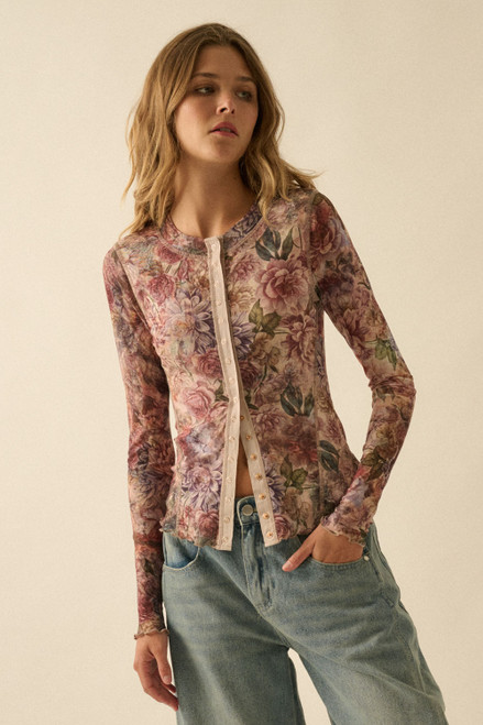 Snap Floral Top