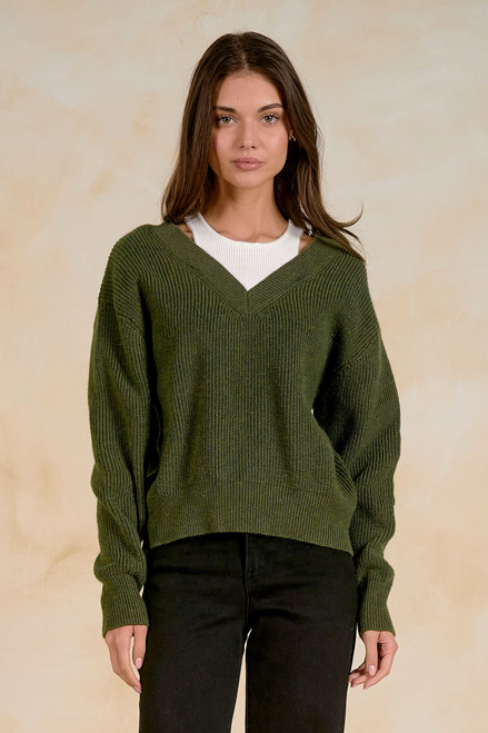 Kacie Olive Vneck