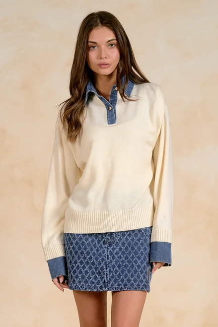 Cassie Collar Off White