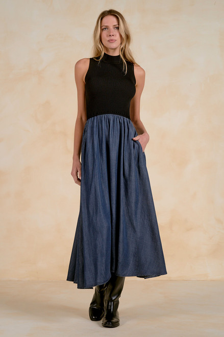 River Mock Neck Dress
