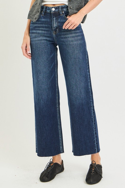 Deep Blue HR Crop Jeans
