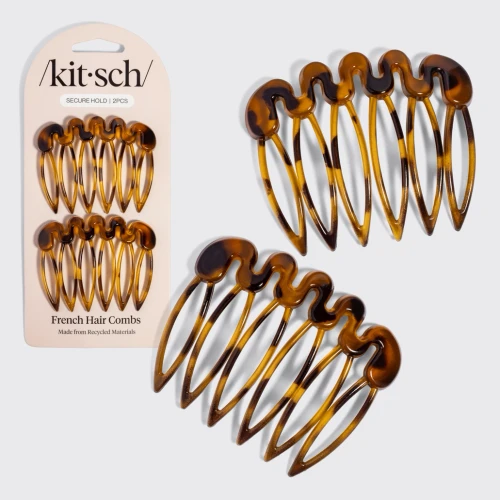 French Hair Combs Torti 2 pc