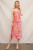 Satin Floral Midi Dress