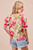 Floral Ruffle Edge Top