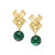 Mini X Malachite Studs