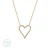 Pave Open Heart Necklace