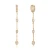 Bezel Crystal Huggie Dangle Earrings