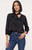 Tie Front 3/4 Sleeve Blouse