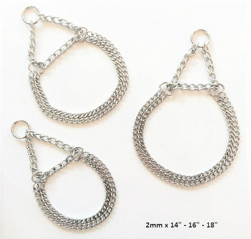 flat link chain dog collar