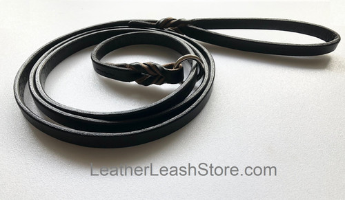 6 Ft. x 1/2" Black Leather Slip Lead