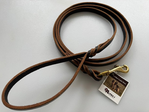 6' black rough training leash