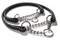 Leather Martingale Collars Shown with Fine and Medium Chains