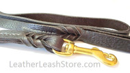 Bullhide Leather Leash -
5/8" Chocolate Brown with Brass Snap