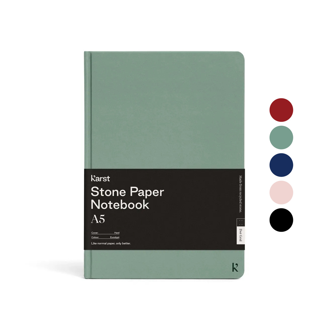 Karst stone paper notebook - hard cover - A5 DOTTED