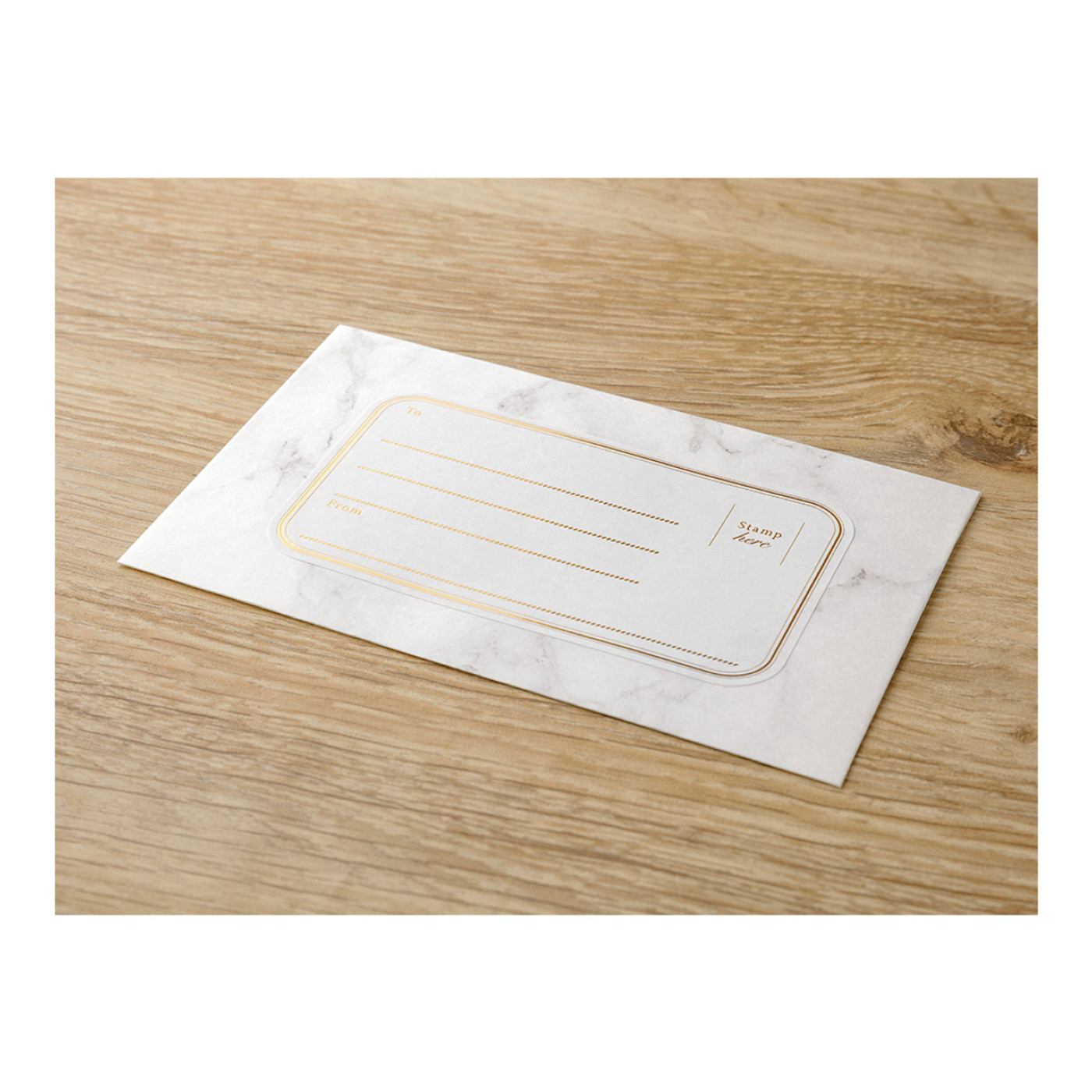 Midori letter paper & envelope set - marble