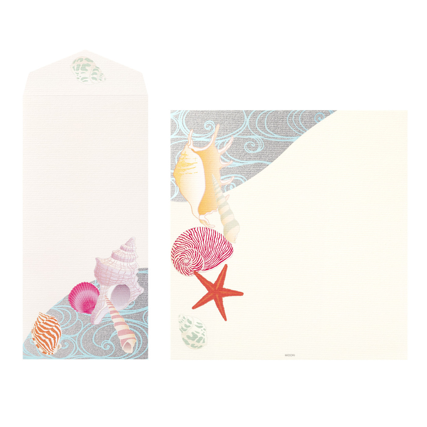 Midori Kami letter writing set - Sea shell