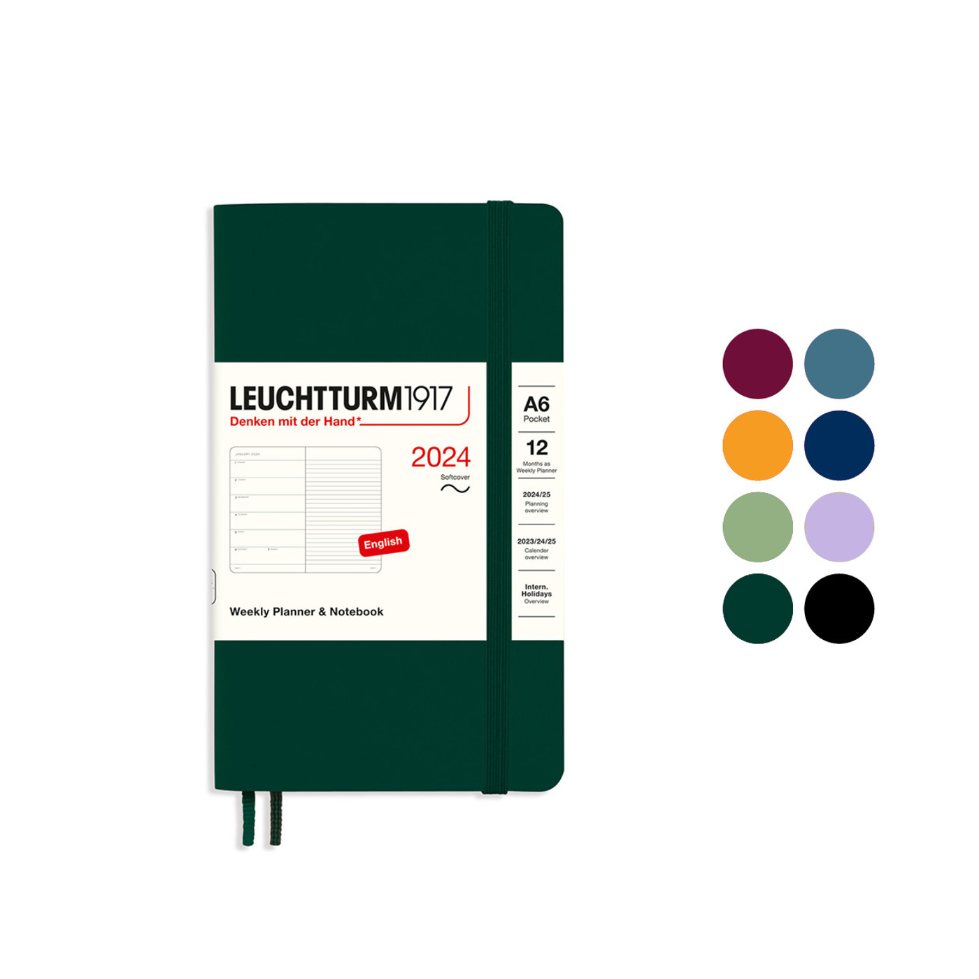 2024 Leuchtturm1917 B5 Monthly Planner and Notebook // Forest