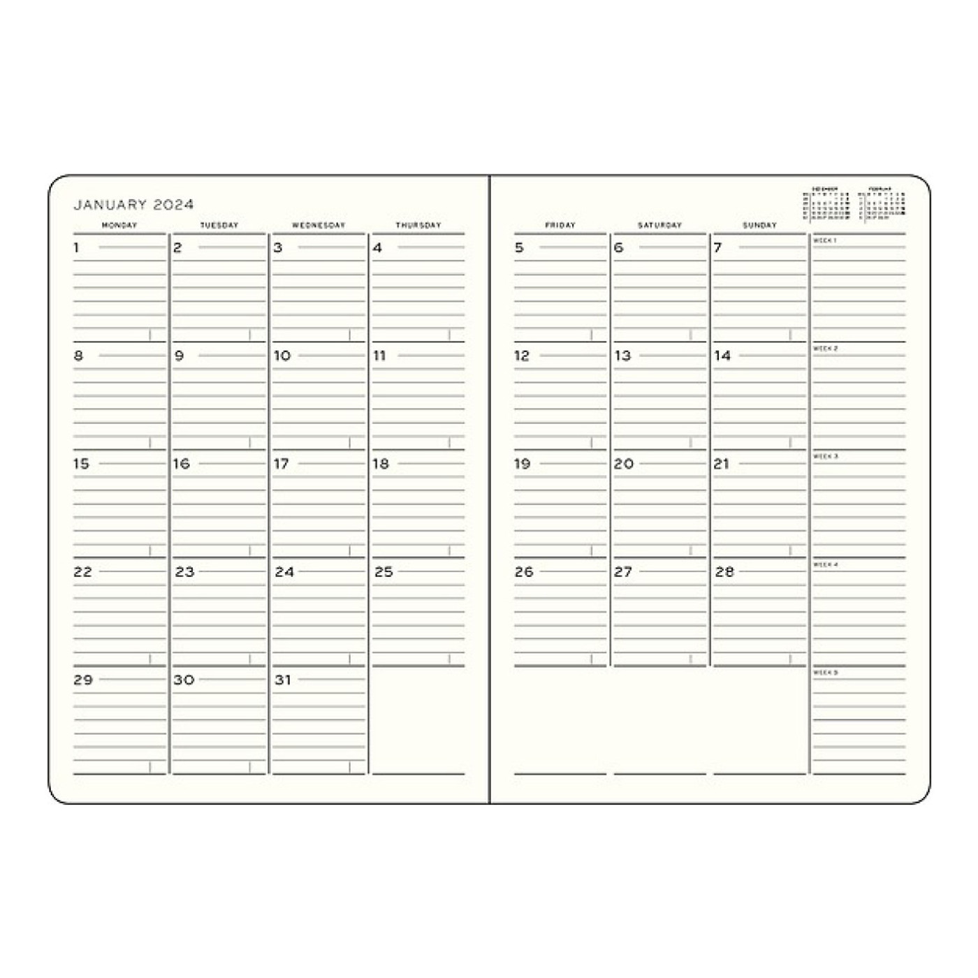 2024 Leuchtturm1917 B5 Monthly Planner and Notebook // Forest