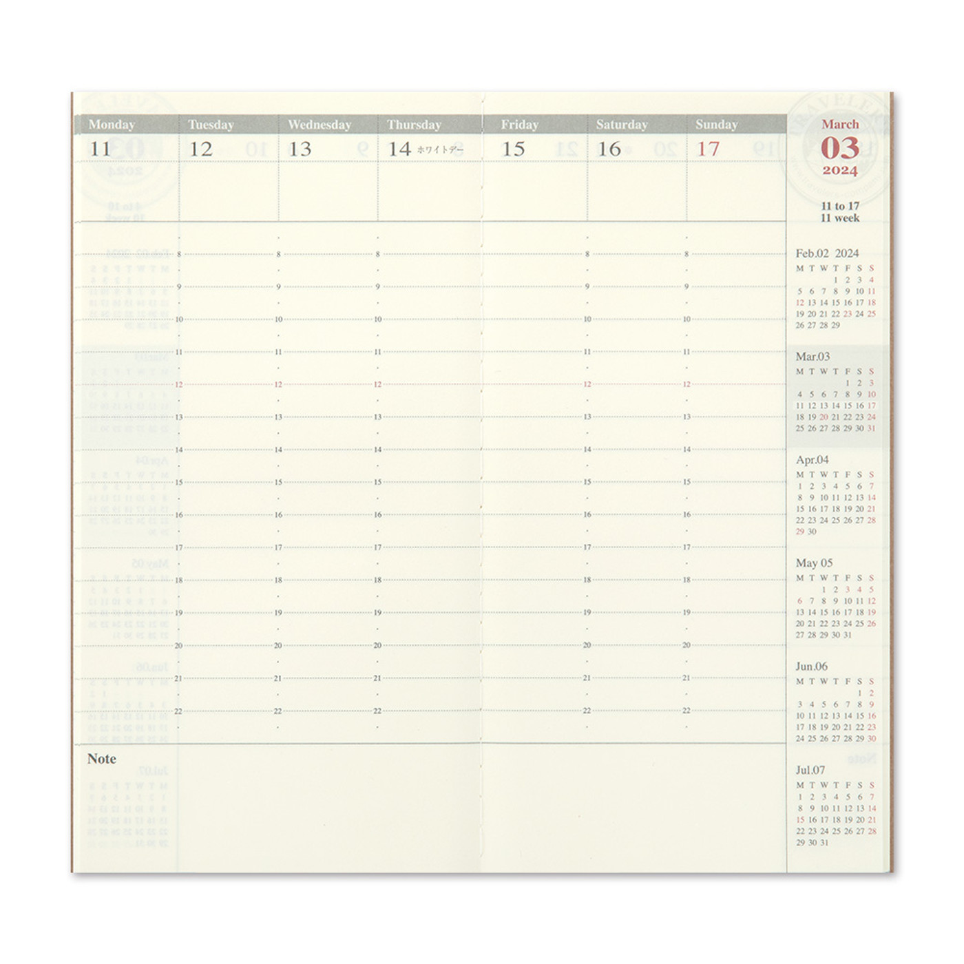 TRAVELER'S notebook 2024 weekly diary (vertical)