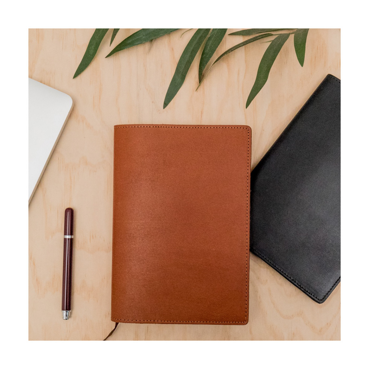 Leather notebook cover - for Apica A5