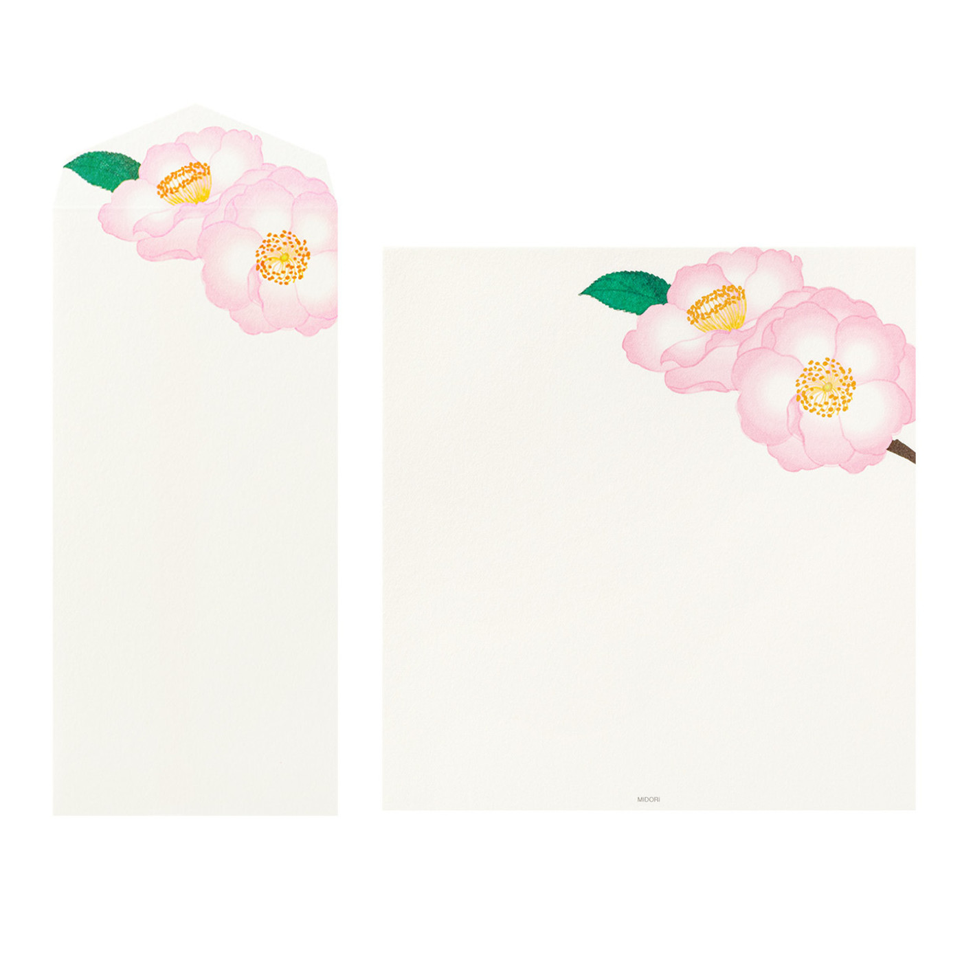 Midori Kami letter writing set - camellias
