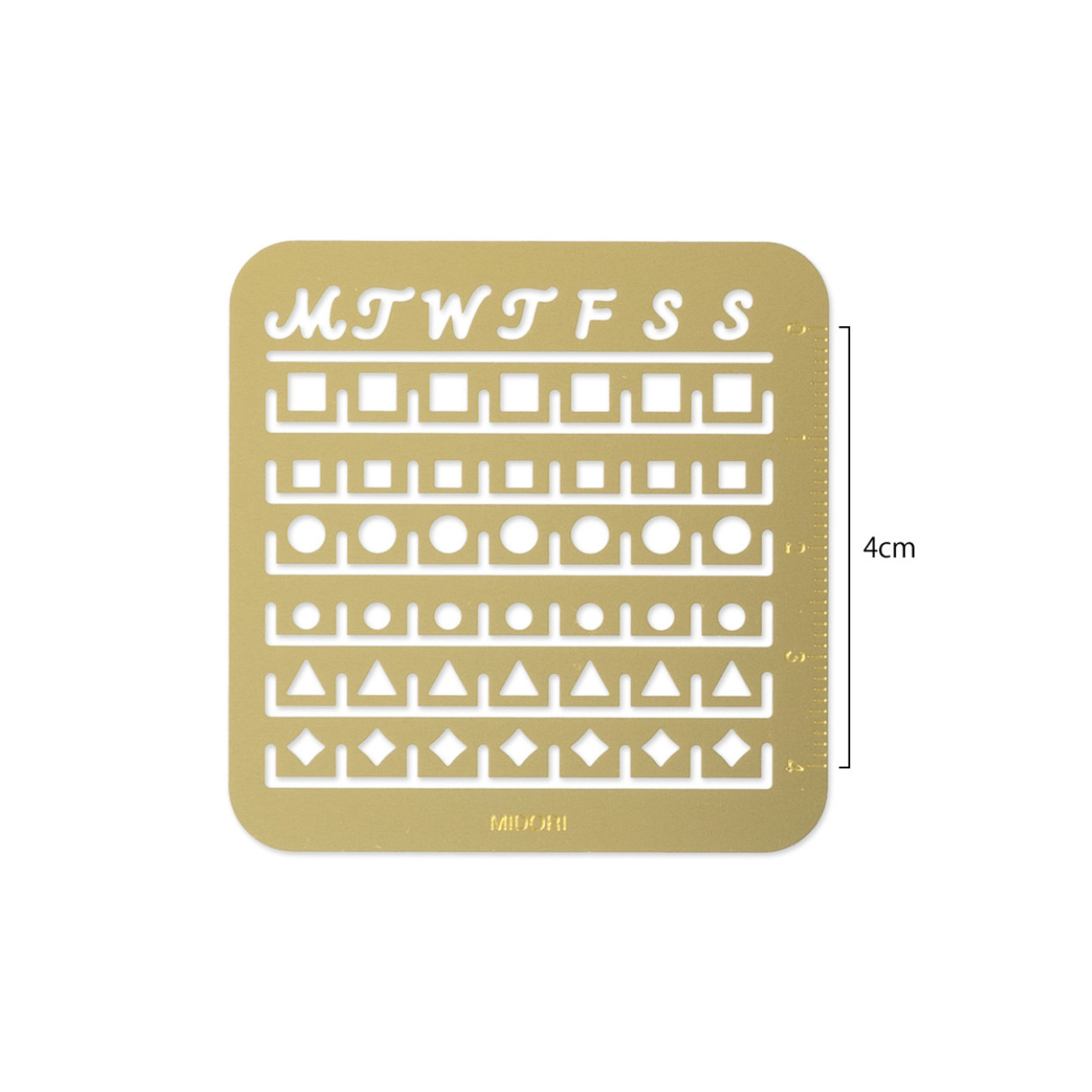 Midori Brass Calendar template - small