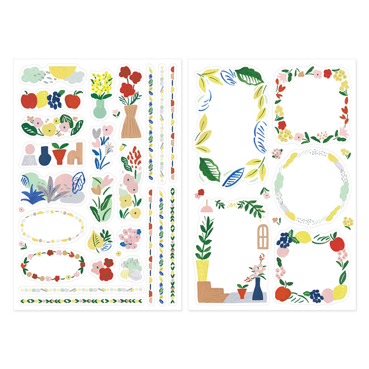 Midori Yuru Log stickers - textile design