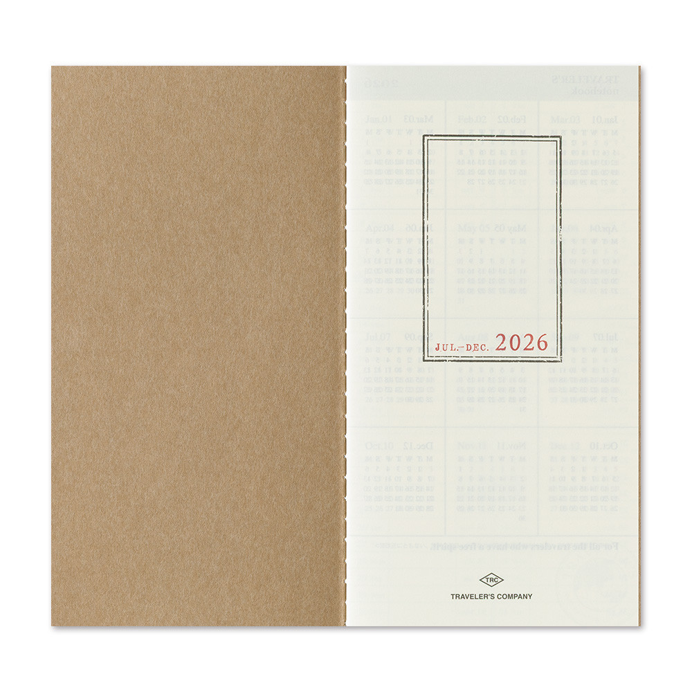 TRAVELER'S notebook 2026 weekly diary plus memo (July - December