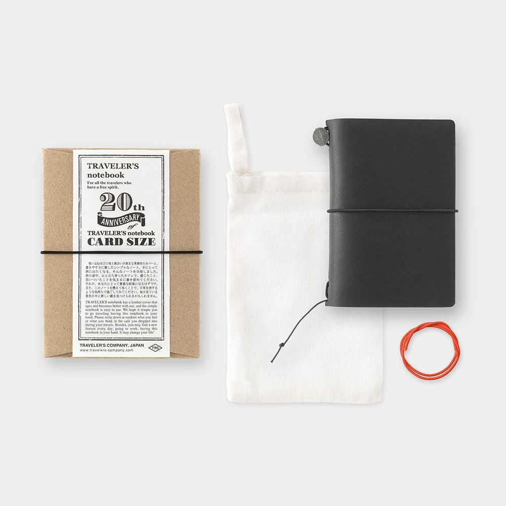 TRAVELER'S notebook Card Size 20th Anniversary Set - BLACK