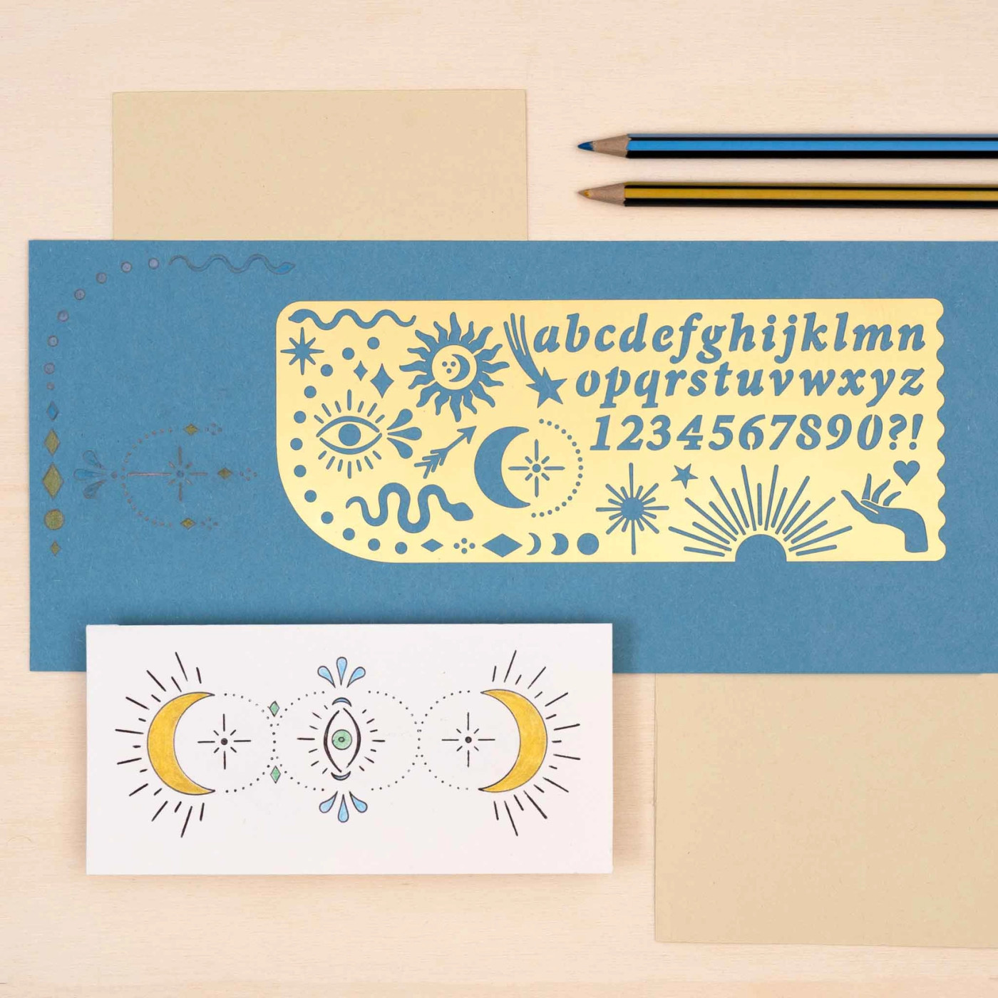Brass stencil - Celestial  design