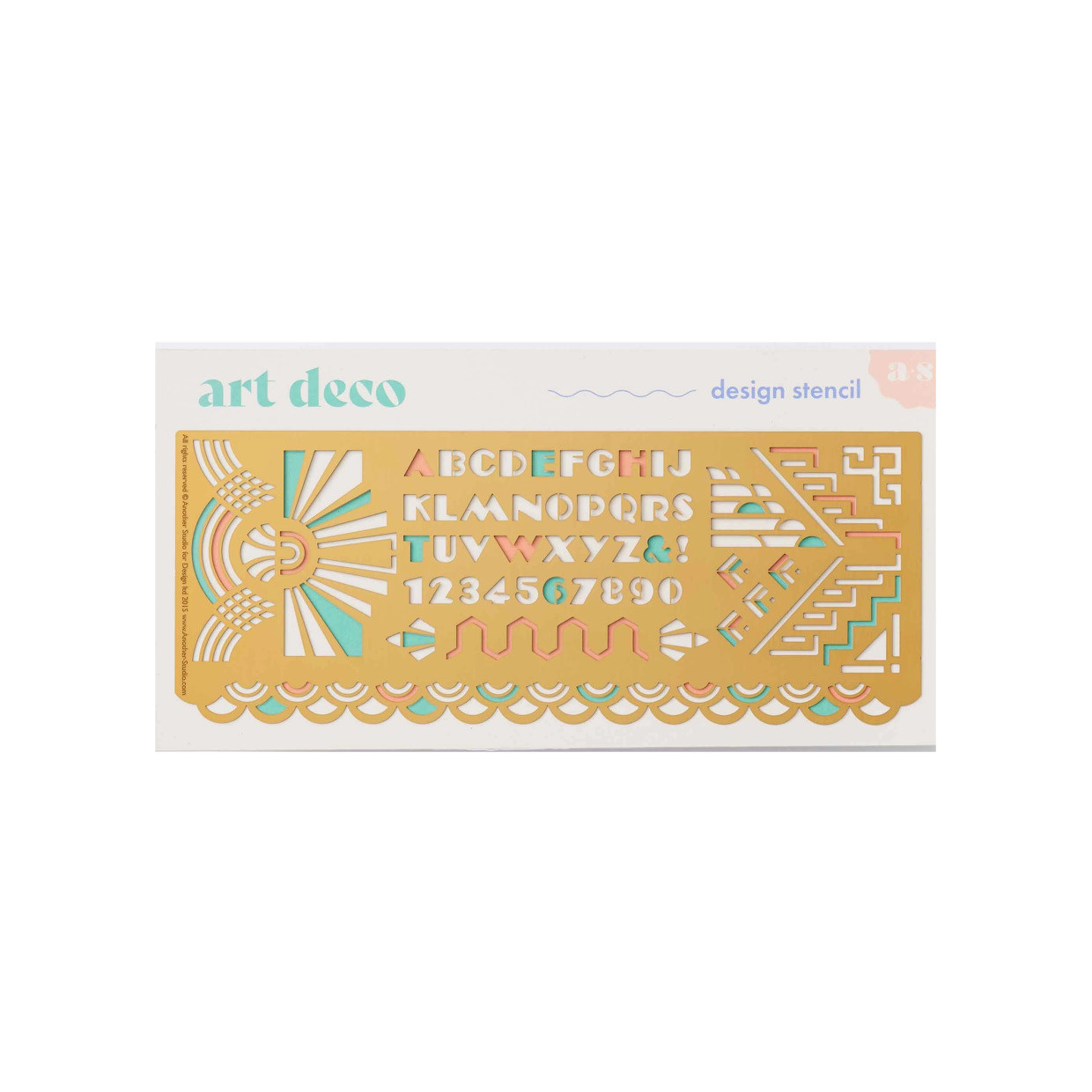 Brass stencil - Art Deco design