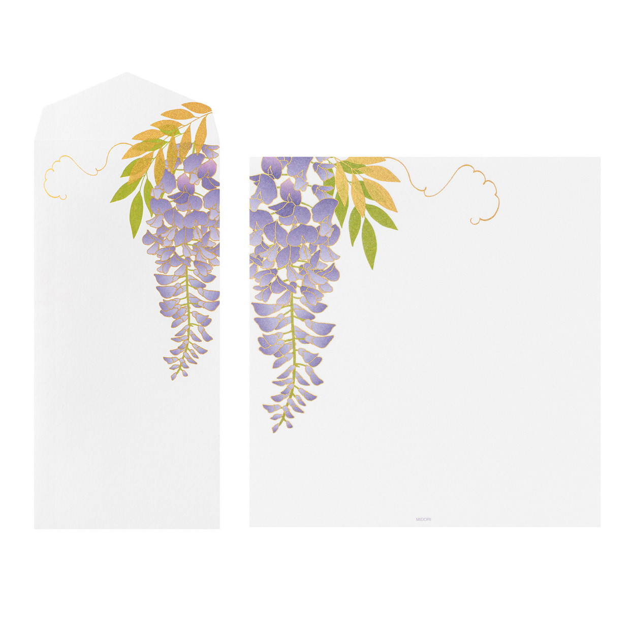 Midori Kami letter writing set - Wisteria