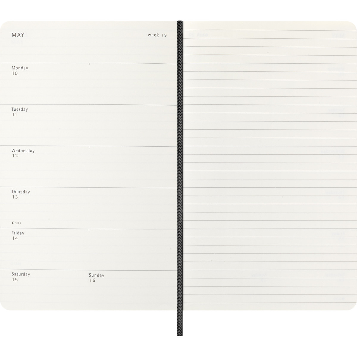 Moleskine 2027 weekly notebook diary - large / A5 soft cover