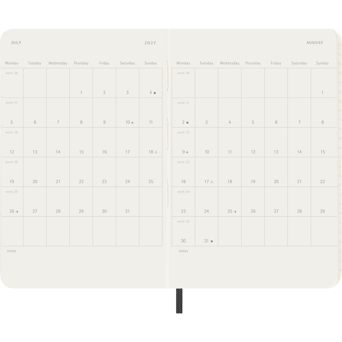 Moleskine 2027 daily diary - pocket / A6 soft cover