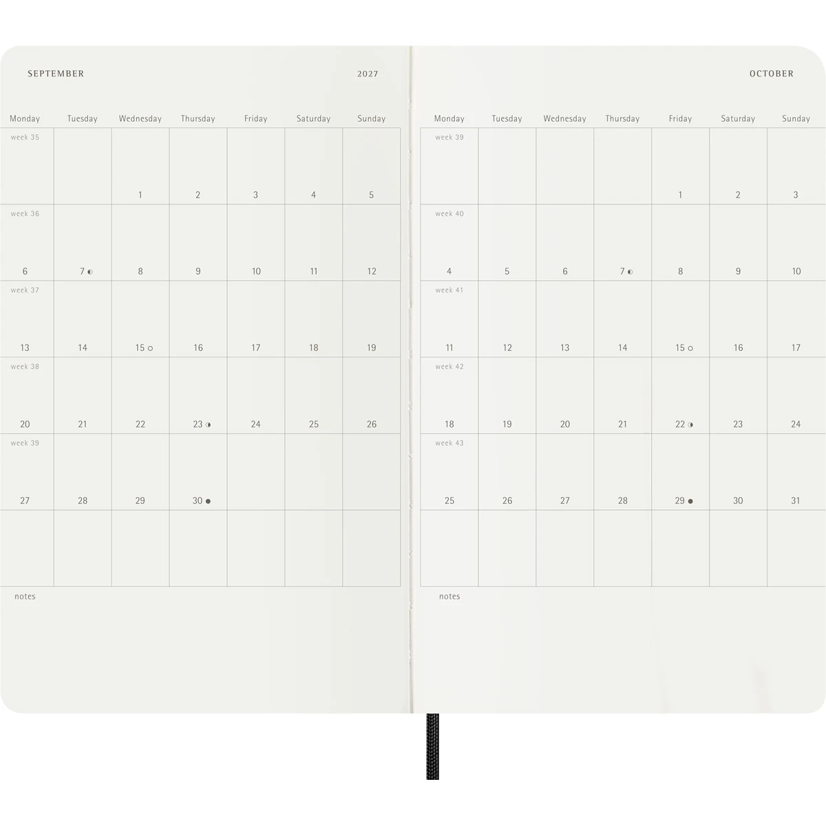 Moleskine 2027 diary - large / A5 soft cover - DAILY