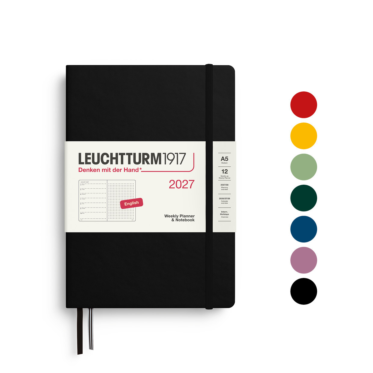 Leuchtturm1917 Weekly Planner & Notebook (dotted) 2027 - A5
