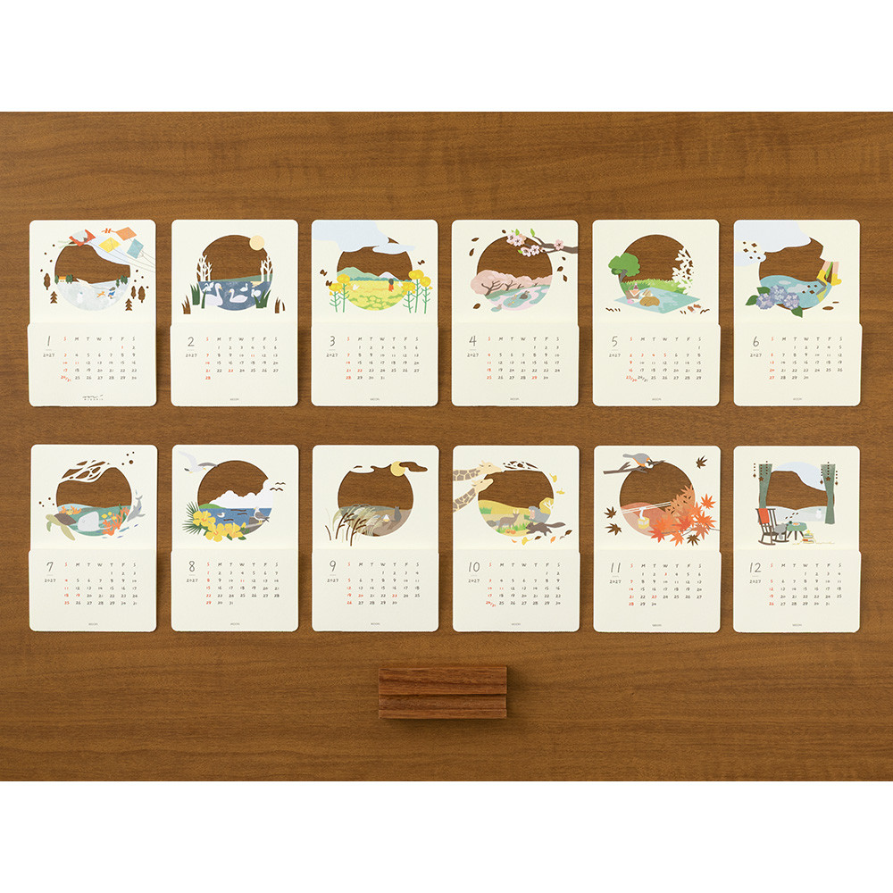 Midori landscape desk calendar 2027