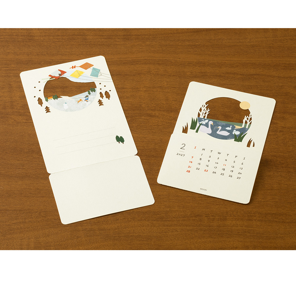 Midori landscape desk calendar 2027