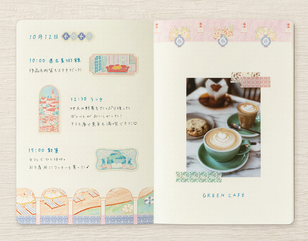 Midori Yuru Log roll stickers - window views design
