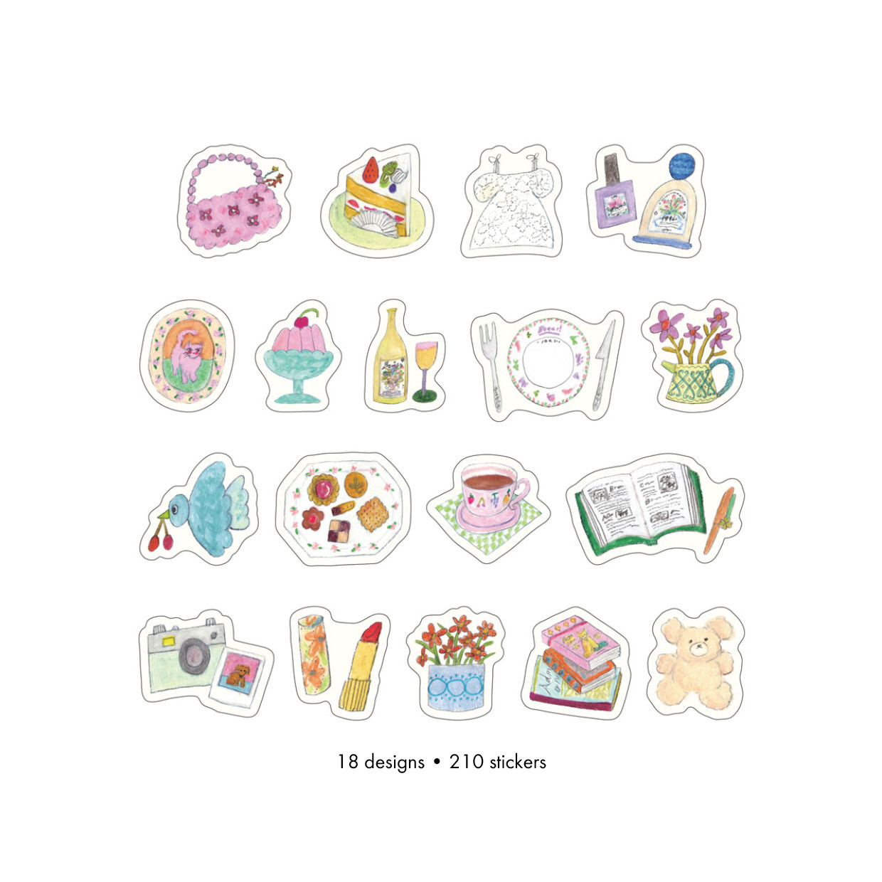 Midori Yuru Log roll stickers - motif design