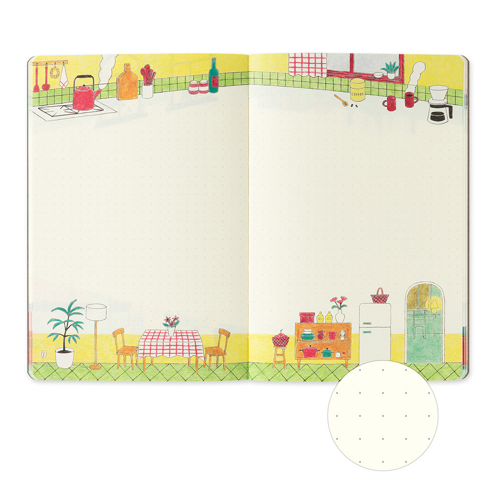 Midori Yuru Log Notebook B6 - daily life design