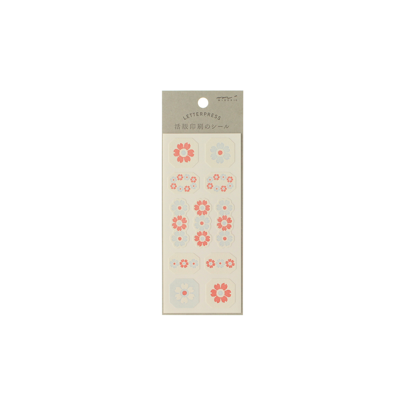 Midori letterpress stickers - floral