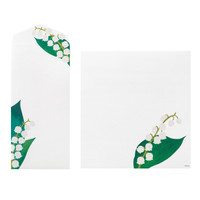 Midori Kami letter writing set - lily of the valley