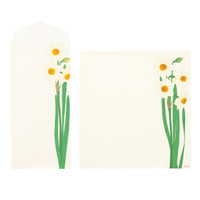 Midori Kami letter writing set - winter flowers