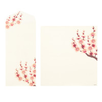 Midori Kami letter writing set - winter flowers