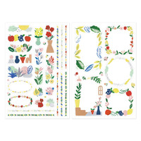 Midori Yuru Log stickers - textile design