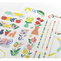 Midori Yuru Log stickers - textile design