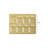 Midori Brass diary template - weekly block