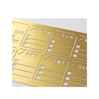 Midori Brass diary template - weekly block